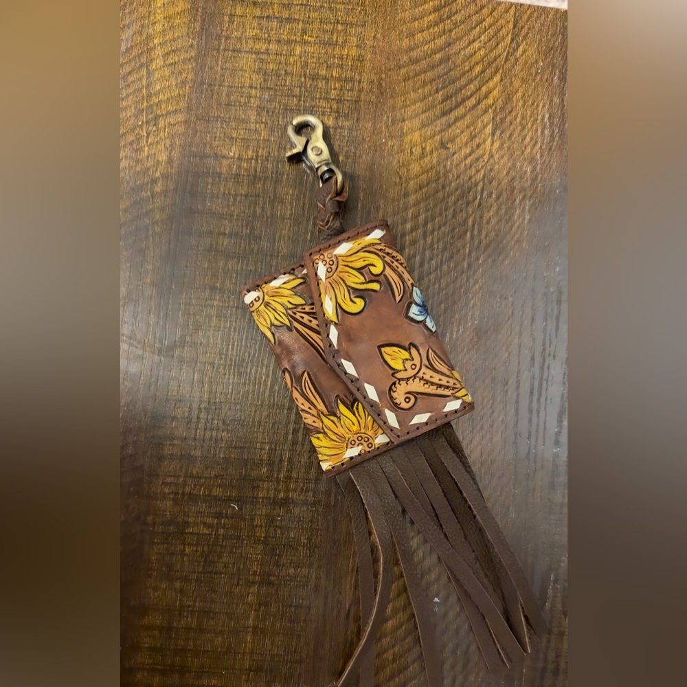 American Darling Brown and Yellow Wallet with Intricate Design